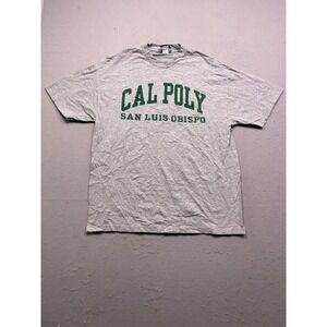 Authentic Clothing‎ Cal Poly T-Shirt 100% Cotton Gray XL Mens